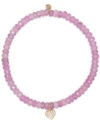 Sydney Evan - 14Kt Sapphire Beaded Bracelet - Lyst