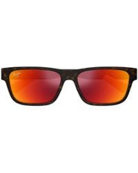 Maui Jim - Mj0628S Tortoiseshell Square-Frame Sunglasses - Lyst