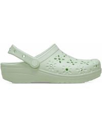 Crocs™ - Floral Cut-Out Classic Clog Mules - Lyst