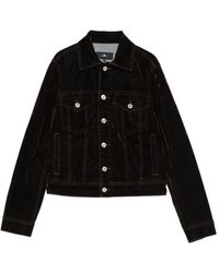 7 For All Mankind - Velvet-Effect Button-Up Jacket - Lyst
