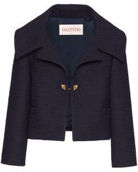 Valentino Garavani - Cotton-blend Cropped Jacket - Lyst