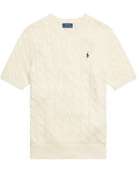 Polo Ralph Lauren - Cable-Knit Short-Sleeve T-Shirt - Lyst