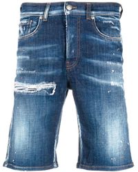 John Richmond - Jeans-Shorts in Distressed-Optik - Lyst