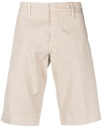 Fay - Logo-patch Stretch-cotton Bermuda Shorts - Lyst