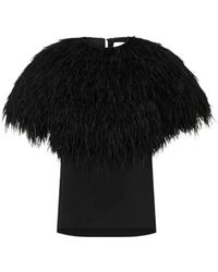 Loulou de Saison - Iona Feather-Trim Blouse - Lyst