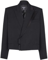 Balmain - Grain De Poudre Wollen Blazer - Lyst