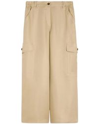 Weekend by Maxmara - Finale Linen Cargo-Pocket Trousers - Lyst