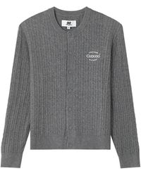 Chocoolate - Cable-Knit Logo-Embroidered Cardigan - Lyst