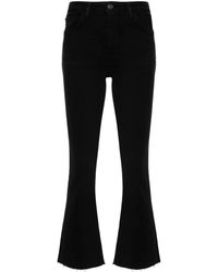 FRAME - Le Crop Mini Boot Raw Fray Jeans - Lyst