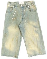 Song For The Mute - Faded-Effect Denim Shorts - Lyst