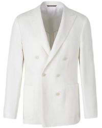Canali - Double-Breasted Peak-Lapel Blazer - Lyst