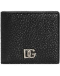 Dolce & Gabbana - Dolce & Gabbana Calfskin Wallet With Dg Logo - Lyst