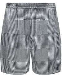 Balmain - Houndstooth Elasticated Shorts - Lyst
