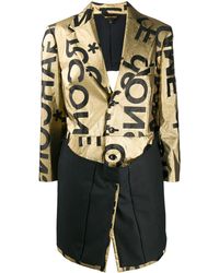 Comme des Garçons Mantel Met Enkele Rij Knopen - Metallic