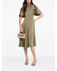 Michael Kors - Cape-Sleeve Midi Dress - Lyst