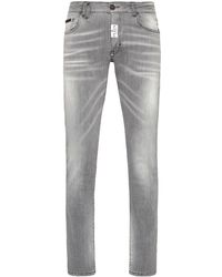 Philipp Plein - Jeans skinny con applicazione logo - Lyst