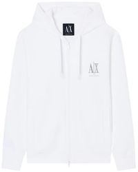 ARMANI EXCHANGE - Logo-Print Zip-Up Hoodie - Lyst