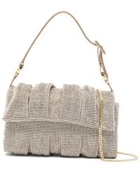 Benedetta Bruzziches - Crystal-Embellished Pleated Shoulder Bag - Lyst