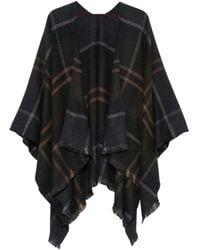 Barbour - Poncho Shadow Classic Tartan À Franges - Lyst