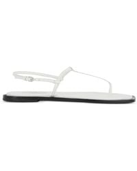 TOTEME - T-Strap Leather Sandals - Lyst