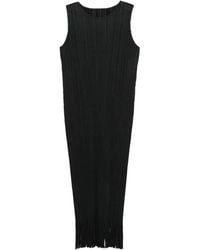 Pleats Please Issey Miyake - Wave Pleated-Fringe Midi Dress - Lyst