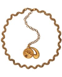 Etro - Logo-charm Chain Necklace - Lyst