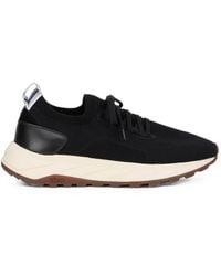 Fedeli - Knit-Mesh Panelled Sneakers - Lyst