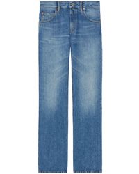 Gucci - Denim Jeans With Horsebit - Lyst