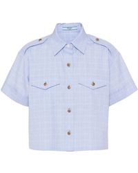 Prada - Hemd Mit Prince-Of-Wales-Karomuster - Lyst