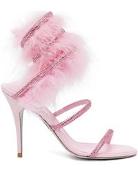 Rene Caovilla - 100Mm Crystal-Embellished Sandals - Lyst