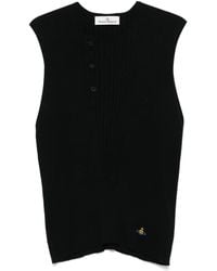 Vivienne Westwood - Tegan Ribbed Button-Placket Vest - Lyst
