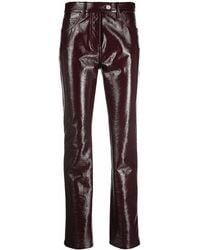 Courreges - Five-Pocket Vinyl Straight Trousers - Lyst