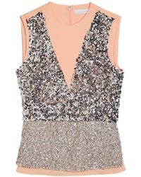 Rabanne - Chaleco con lentejuelas y cuello en V - Lyst