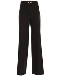 Just Cavalli - Tone Hardware Wide-Leg Trousers - Lyst