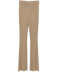 Bompard - Pantalones Palazzo De Canalé De Talle Alto - Lyst