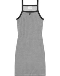 Courreges - Abito Corto Con Bordo A Contrasto - Lyst