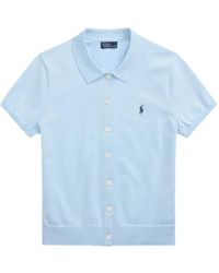 Polo Ralph Lauren - Logo-Embroidered Short-Sleeve Cardigan - Lyst