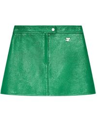 Courreges - Vinyl-Effect Mini Skirt - Lyst