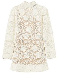 Twinset - Floral Crochet Mini Dress - Lyst