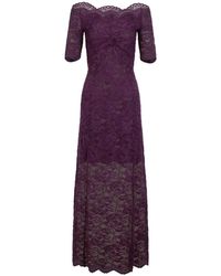 Rabanne - Lace Off-Shoulder Midi Dress - Lyst