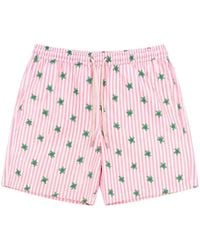MC2 Saint Barth - Striped Turtle-Print Swim Shorts - Lyst
