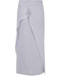 Issey Miyake - Pleated Maxi Skirt - Lyst