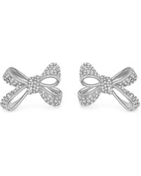 Oscar de la Renta - Bow Crystal-Embellished Earrings - Lyst