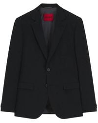 HUGO - Single-Breasted Notched-Lapels Blazer - Lyst