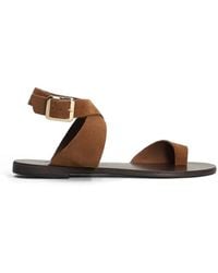 NICOLAS LAINAS - Toe-Strap Flat Sandals - Lyst