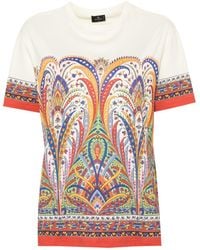Etro - T-Shirt mit Paisley-Print - Lyst