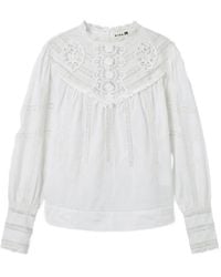 RIXO London - Tamzin Lace-Trim Blouse - Lyst