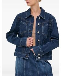Trussardi - Button-Up Denim Jacket - Lyst