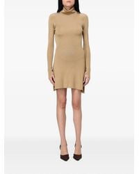 Mar De Margaritas - Button-Cuff Ribbed-Knit Mini Dress - Lyst