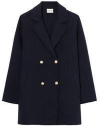 Claudie Pierlot - Tailored Collar Wool Coat - Lyst